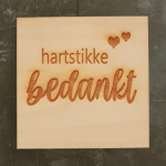 Hartstikke bedankt vierkant